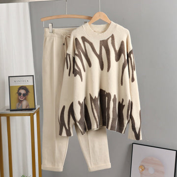 Joanne Tie Dye Warm Knit Two Piece Set - SunsetFashionLA